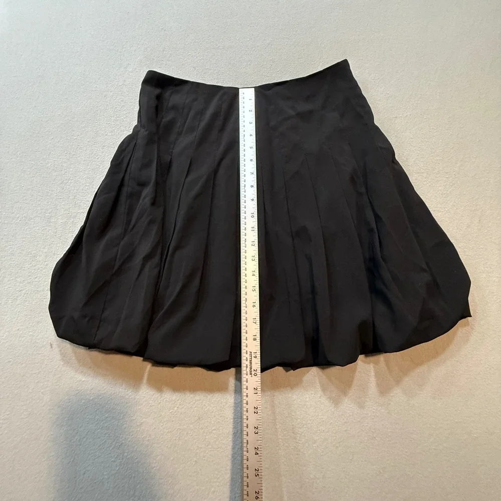 🖤 Nicole by Nicole Miller Pleated Bubble Hem Romantic Dark Academia Skirt Wom 6 - Picture 5 of 12